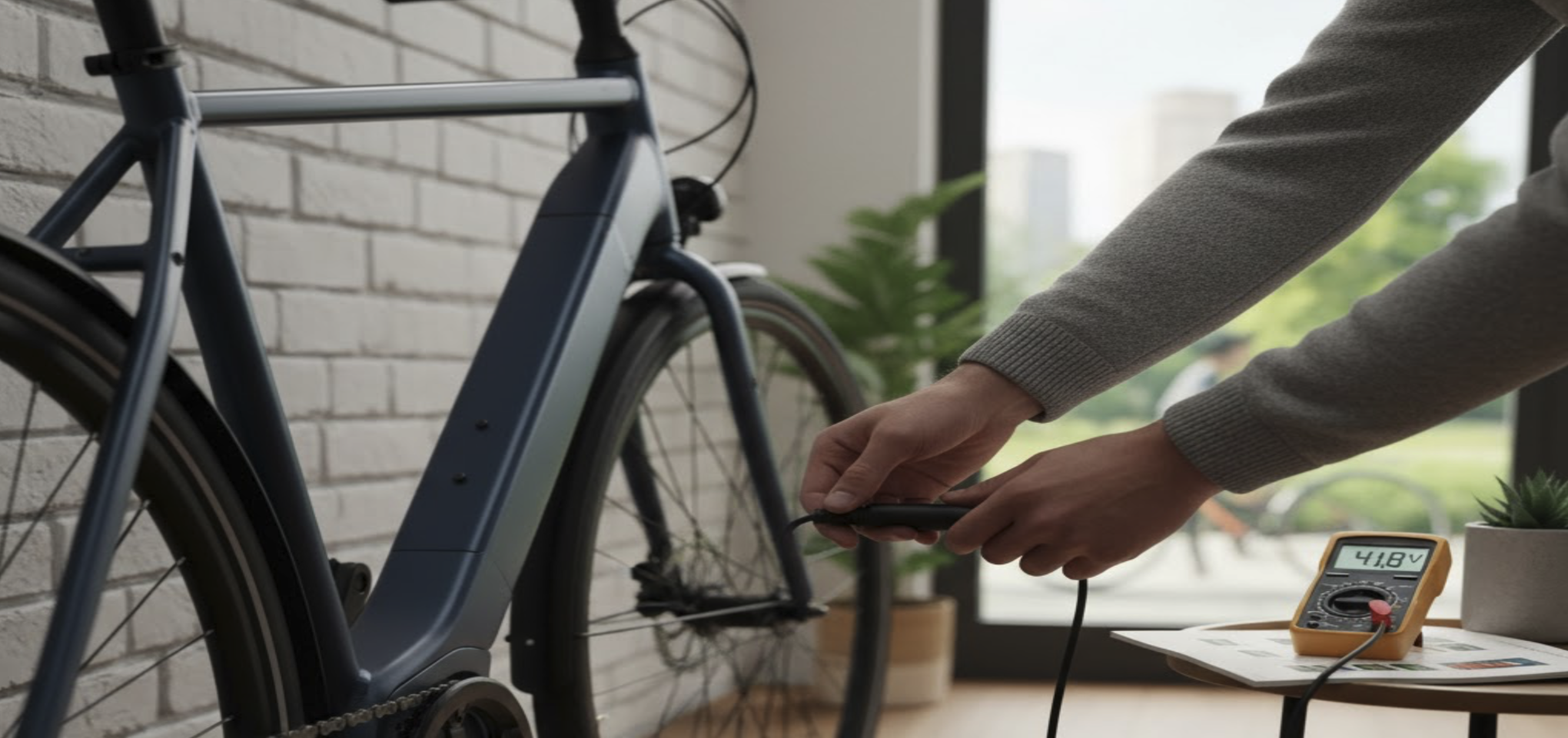 Laden eines E-Bikes